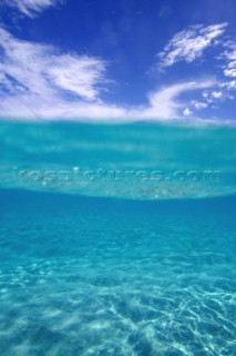 Waters off Honeymoon Island, Cook Islands, South Pacific. 31. Mar 2003.