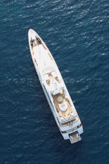 Lady Lara seen off the south coast near Cannes, France.