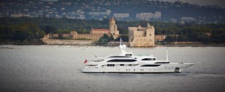 Lady Lara seen off the south coast near Cannes, France.