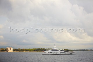 Lady Lara seen off the south coast near Cannes, France.