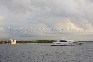 Lady Lara seen off the south coast near Cannes, France.