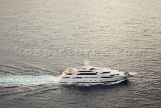 Lady Lara seen off the south coast near Cannes, France.