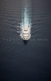 Lady Lara seen off the south coast near Cannes, France.