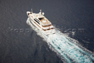 Lady Lara seen off the south coast near Cannes, France.