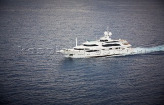 Lady Lara seen off the south coast near Cannes, France.