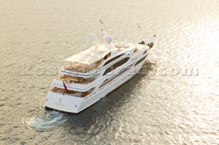 Lady Lara seen off the south coast near Cannes, France.