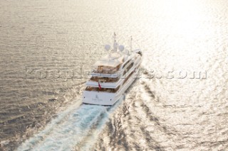 Lady Lara seen off the south coast near Cannes, France.