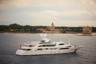 Lady Lara seen off the south coast near Cannes, France.