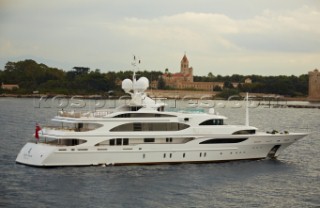 Lady Lara seen off the south coast near Cannes, France.