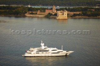 Lady Lara seen off the south coast near Cannes, France.