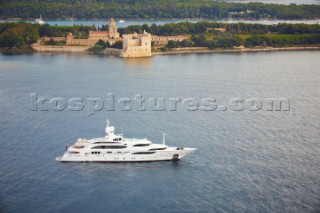 Lady Lara seen off the south coast near Cannes, France.