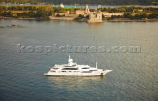 Lady Lara seen off the south coast near Cannes, France.