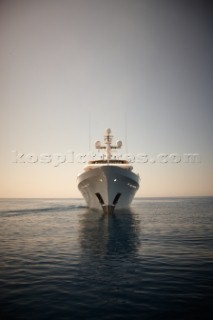 Superyacht White cloud in the mediterranean sea