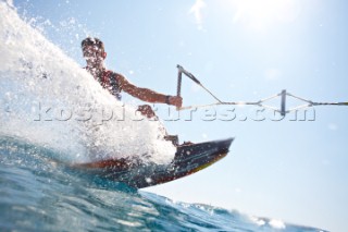 Man wakeboarding