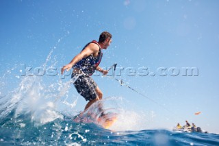 Man wakeboarding