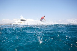 Man wakeboarding