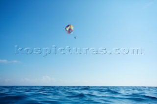 Person parasailing