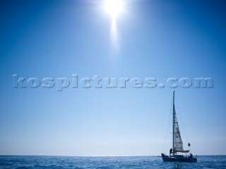 Yacht Ice Lolly sailing in the mediterranean sea