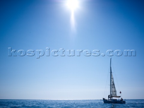 Yacht Ice Lolly sailing in the mediterranean sea