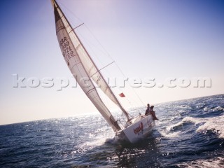 Yacht Ice Lolly sailing in the mediterranean sea