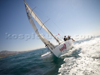 Yacht Ice Lolly sailing in the mediterranean sea