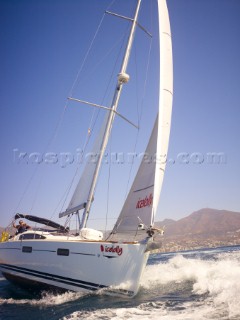 Yacht Ice Lolly sailing in the mediterranean sea