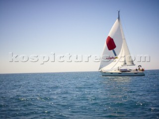 Yacht Ice Lolly sailing in the mediterranean sea