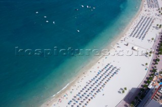 Aerial of a beach in Mallorca