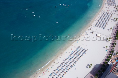 Aerial of a beach in Mallorca