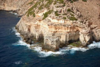 Aerial of the coastline of Mallorca