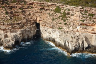 Aerial of the coastline of Mallorca