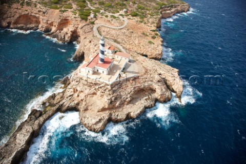 Aerial of the coastline of Mallorca