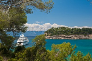 Superyacht Ioanian Princess  anchored off Spetses, Greece