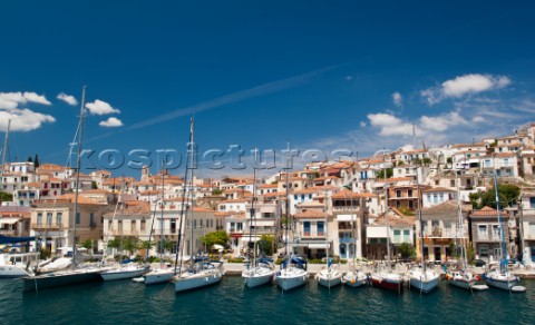 Hydra harbour Hydra Island Greece