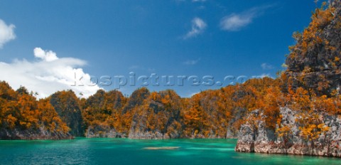 Cruising in Indonesia uninhabited island Penemu island