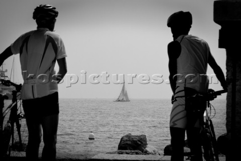 Antibes France 1 june 2012 Panerai Classic Yacht Challenge  Voiles DAntibes 2012Spectators at the be