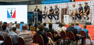 Skippers press conferenceFranck Cammas, SkipperFrancesco Bruni, HelmsmanSir Ben Ainslie, Team principal and skipperJimmy Spithill, Skipper and HelmsmanGlenn Ashby, Skipper and Sailing directorDean Barker, Skipper/CEO