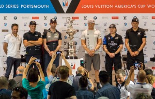 Skippers press conferenceFranck Cammas, SkipperFrancesco Bruni, HelmsmanSir Ben Ainslie, Team principal and skipperJimmy Spithill, Skipper and HelmsmanGlenn Ashby, Skipper and Sailing directorDean Barker, Skipper/CEO