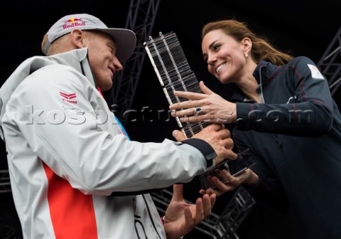 Prize giving ceremonyKate Middleton Duchess of CambridgeJimmy Spithill Skipper and Helmsman