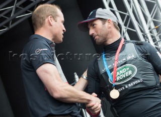 Prize giving ceremonyPrince William, Duke of CambridgeSir Ben Ainslie, Team principal and skipper