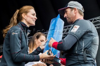 Prize giving ceremonyKate Middleton, Duchess of CambridgeSir Ben Ainslie, Team principal and skipper