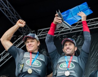 Prize giving ceremonyDavid â€˜Freddieâ€™ Carr, Grinder/bowSir Ben Ainslie, Team principal and skipper