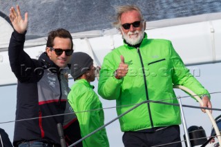 Ben Ainslie and Mauro Pelaschier on board Ancilla Domini