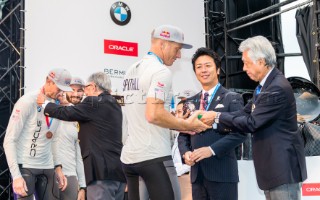 Prizegiving ceremony  Jimmy Spithill of ORACLE TEAM USA