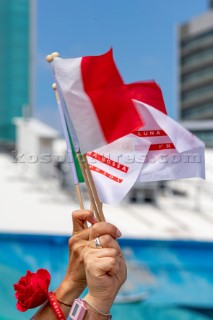 14/02/21 - Auckland (NZL)36th America’s Cup presented by PradaPRADA Cup 2021 - DocksideLuna Rossa Prada Pirelli Team Supporters at Base