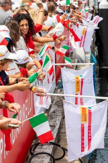 14/02/21 - Auckland (NZL)36th America’s Cup presented by PradaPRADA Cup 2021 - DocksideLuna Rossa Prada Pirelli Team Supporters at Base