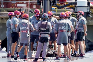 14/02/21 - Auckland (NZL)36th America’s Cup presented by PradaPRADA Cup 2021 - DocksideIneos Team UK with Supporters at Base