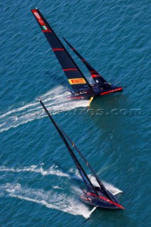 13/02/21 - Auckland (NZL)36th America’s Cup presented by PradaPRADA Cup 2021 - Final Day 1Ineos Team UK, Luna Rossa Prada Pirelli Team