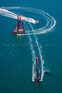 13/02/21 - Auckland (NZL)36th America’s Cup presented by PradaPRADA Cup 2021 - Final Day 1Ineos Team UK, Luna Rossa Prada Pirelli Team