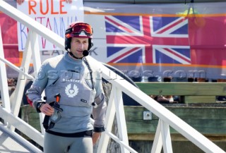 14/02/21 - Auckland (NZL)36th America’s Cup presented by PradaPRADA Cup 2021 - DocksideBen Ainslie (Team Principal & Skipper - Ineos Team UK), Ineos Team UK Supporters at Base